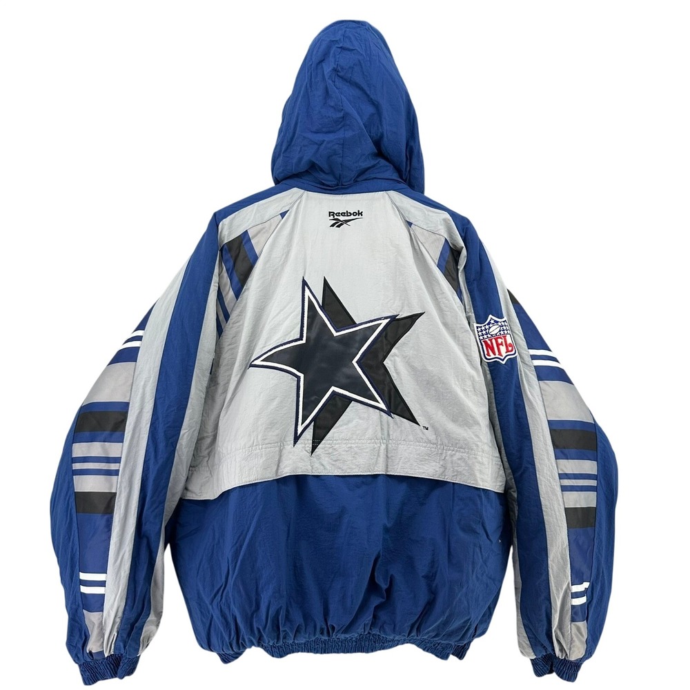 VTG‎ Reebok NFL Pro Line Authentic Dallas Cowboys Puffer Jacket XL Embroidered